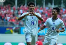 Babak I: Teerasak Ganas, Thailand Unggul 2-0 atas Singapura